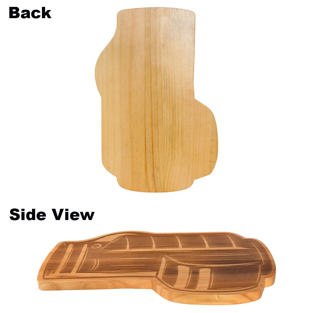 Golf Bag Wood Charcuterie Board, Back & Side View