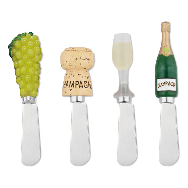 Chamagne Themed Cheese Spreader Set