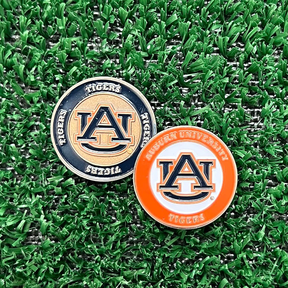 Fun Auburn University ball marker for golf greens
