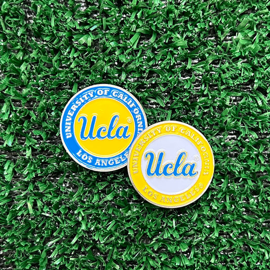 Fun UCLA double-sided golf ball marker with UCLA logo