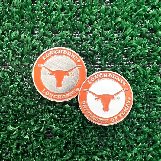University of Texas double-sided golf ball marker