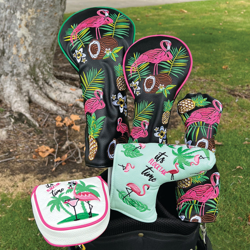 Flamingo White Mallet Putter Cover
