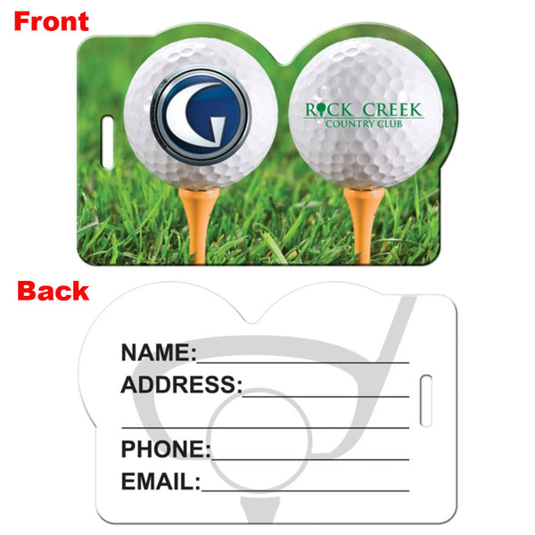Giggle Golf Customizable Plastic Golf Balls And Tees Luggage Tag