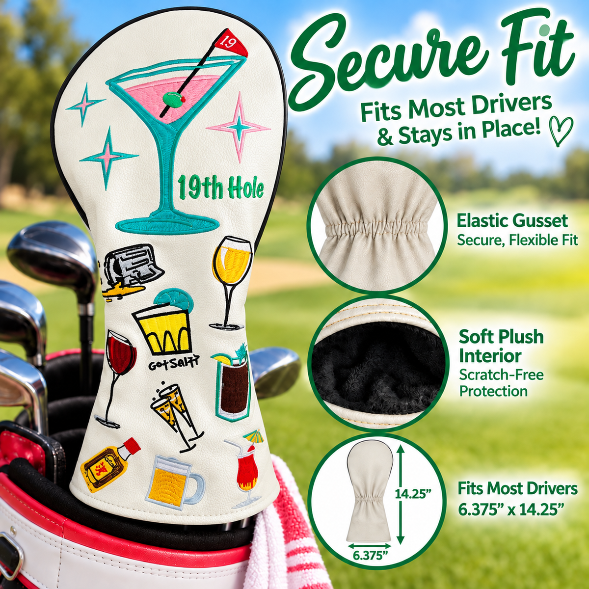 19th Hole Driver Head Cover