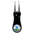 Giggle Golf Bling Blue Diamond In The Rough Ball Marker On A Plastic, Black, Divot Repair Tool