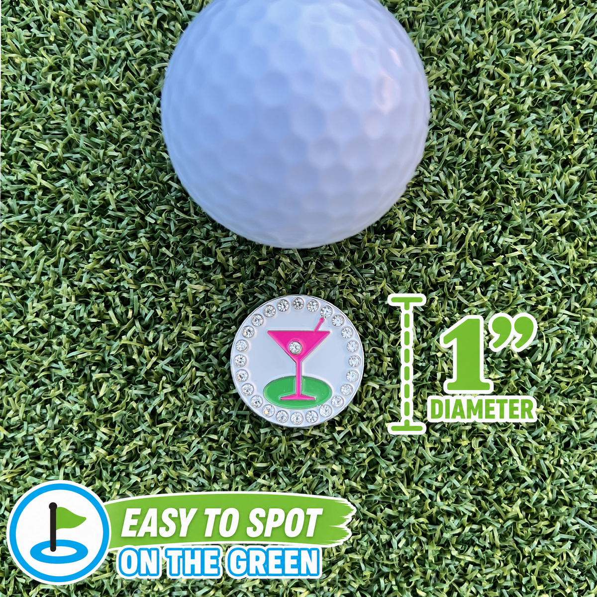 Bling 19th Hole Golf Ball Marker