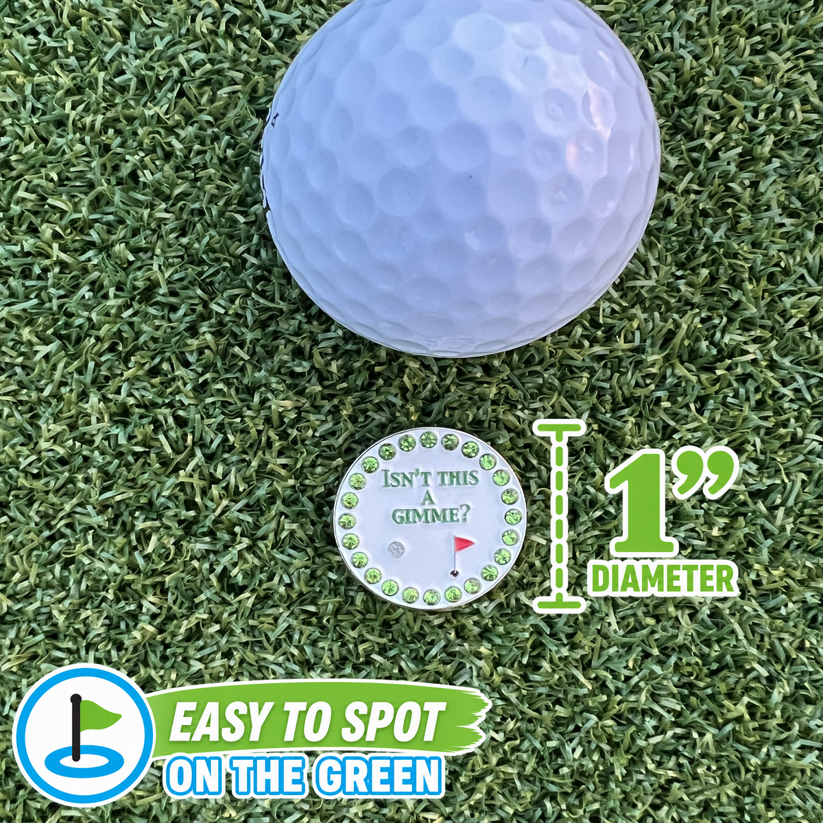 Bling Isn't This A Gimme Golf Ball Marker