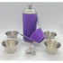 Giggle Golf 8 oz Purple Flask With 4 Shot Glasses And 1 Funnel