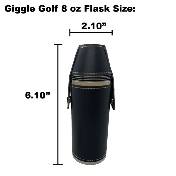 Giggle Golf 8 oz Flask Size - Black Bottle