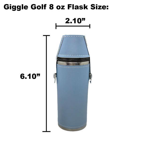 Giggle Golf 8 oz Flask Size - Light Blue Bottle