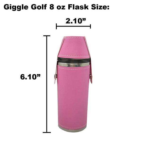 Giggle Golf 8 oz Flask Size - Pink Bottle