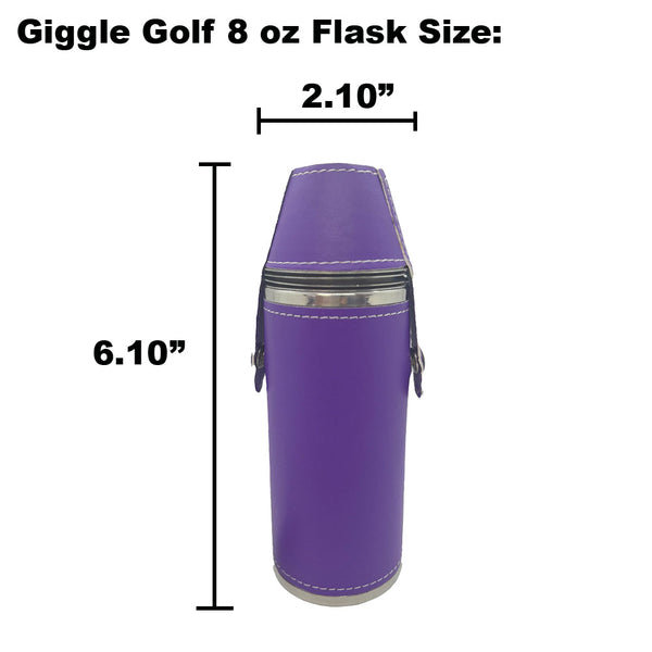Giggle Golf 8 oz Flask Size - Purple Bottle