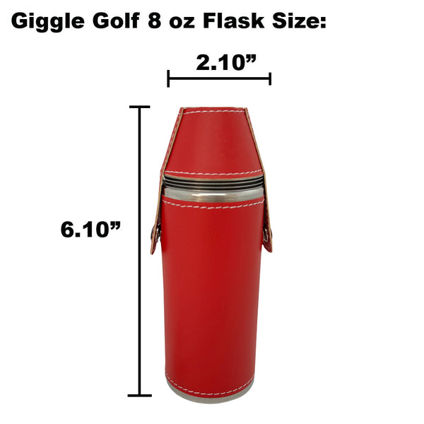 Giggle Golf Red 8 Oz Flask Size