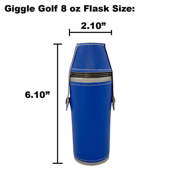 Giggle Golf 8 oz Flask Size - Royal Blue Bottle