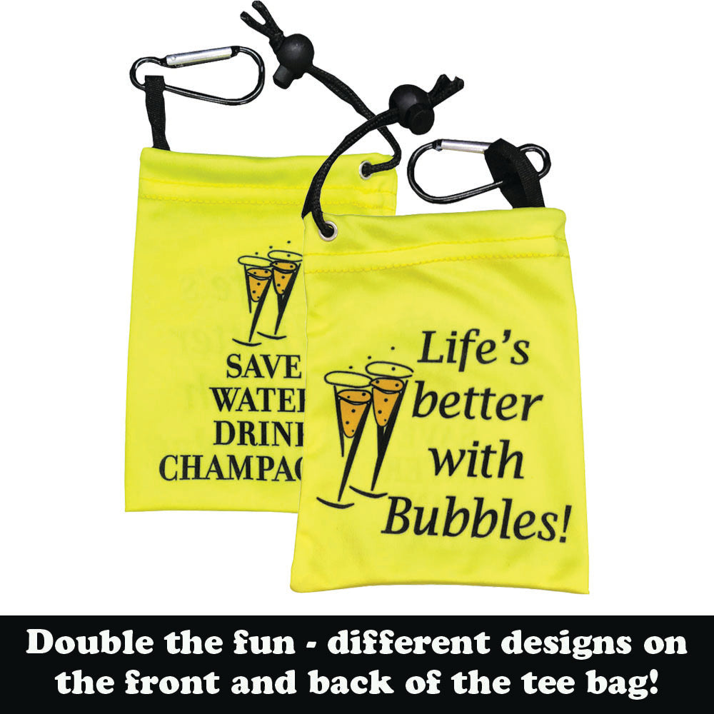 Save Water Drink Champagne (Bubbles) Waffle Golf Par 3