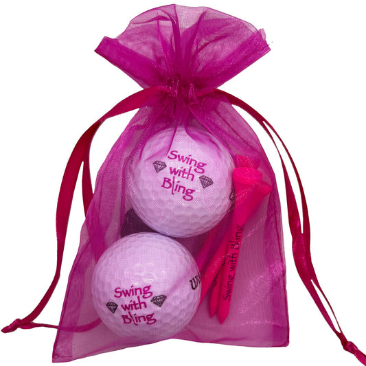 Swing With Bling Golf Ball & Tee Pack