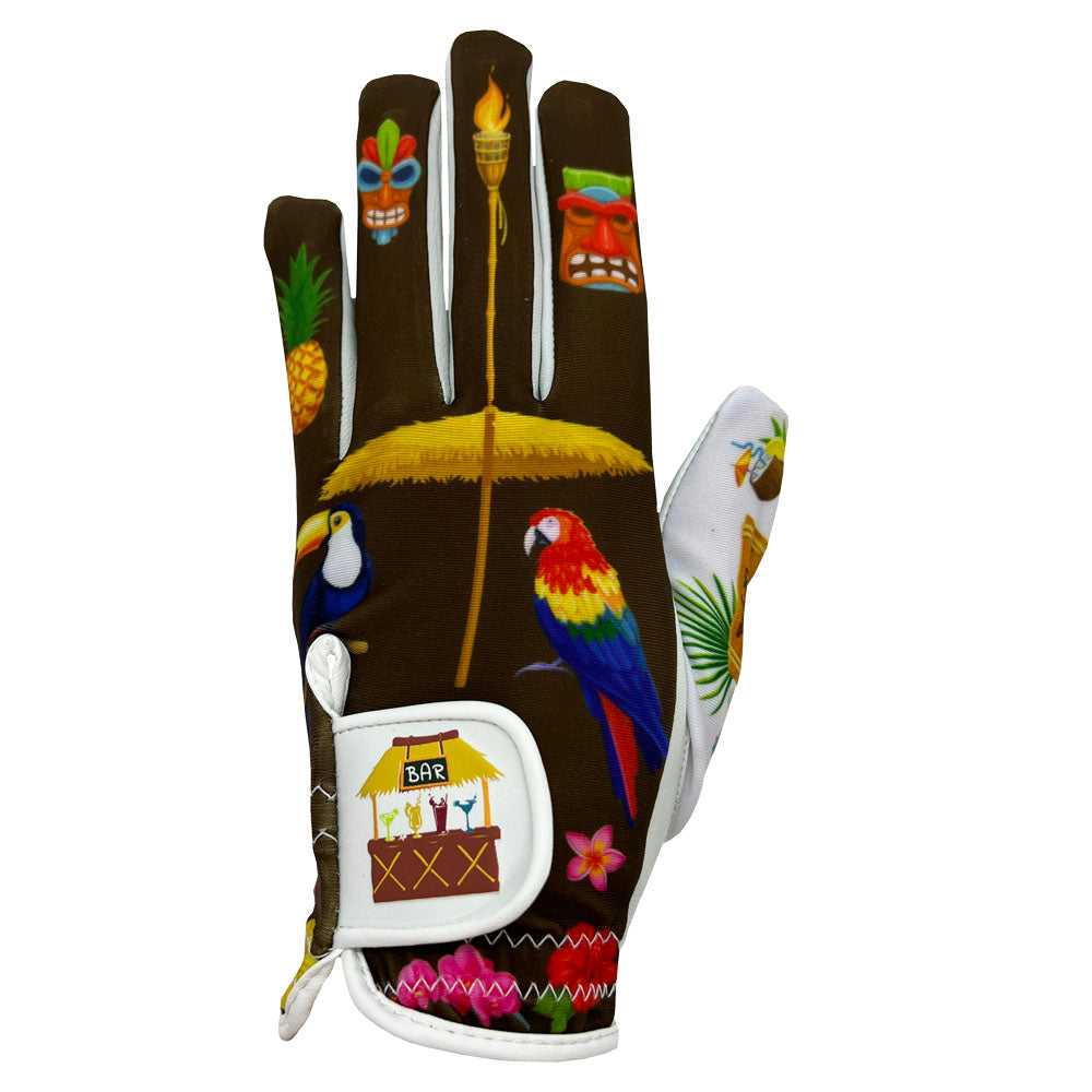 Giggle Golf Women's Tiki Golf Glove, Brown Golf Glove