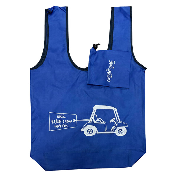 Giggle Golf Blue Foldable Giggle Golf Shopping Tote