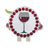Giggle Golf Bling Red Wine Ball Marker On Magnetic Grapes Hat Clip