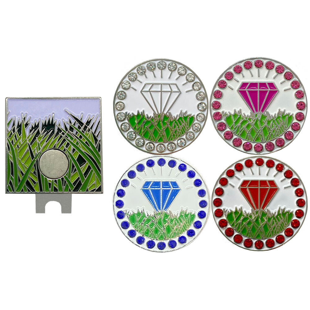 Diamond In The Rough Golf Ball Marker Pack 2