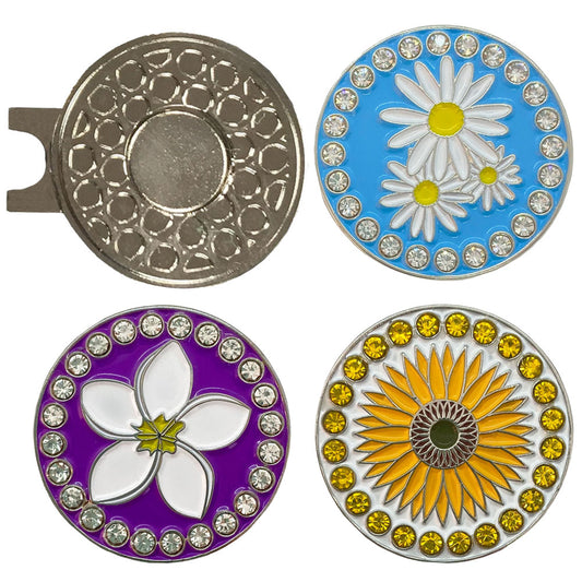 Flower Golf Ball Marker Pack