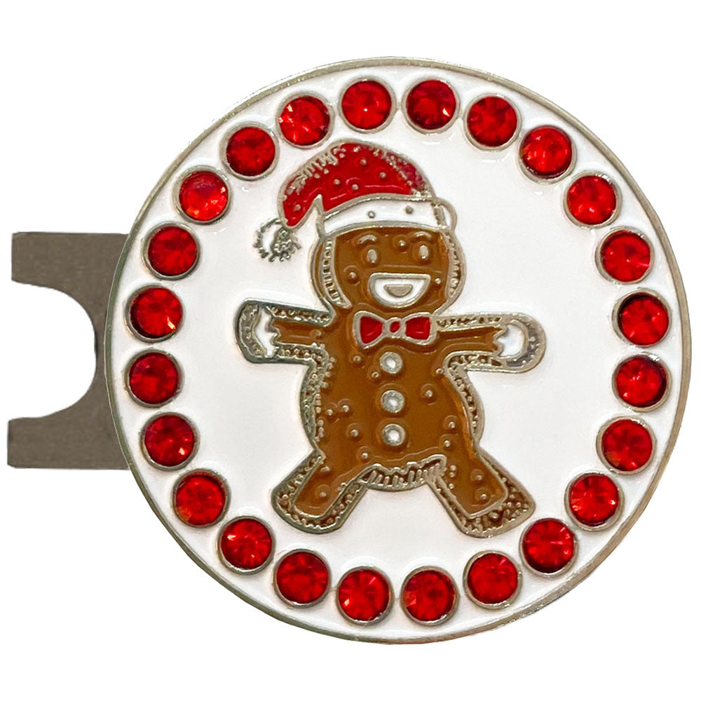 Bling Gingerbread Man Golf Ball Marker