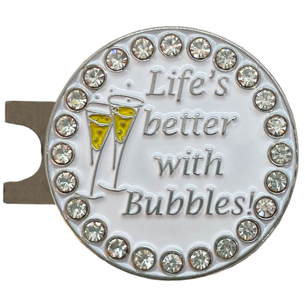 Bling Life's Better With Bubbles Golf Ball Marker