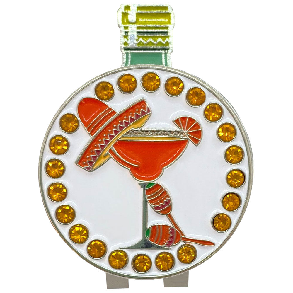 Bling Mango Margarita Golf Ball Marker