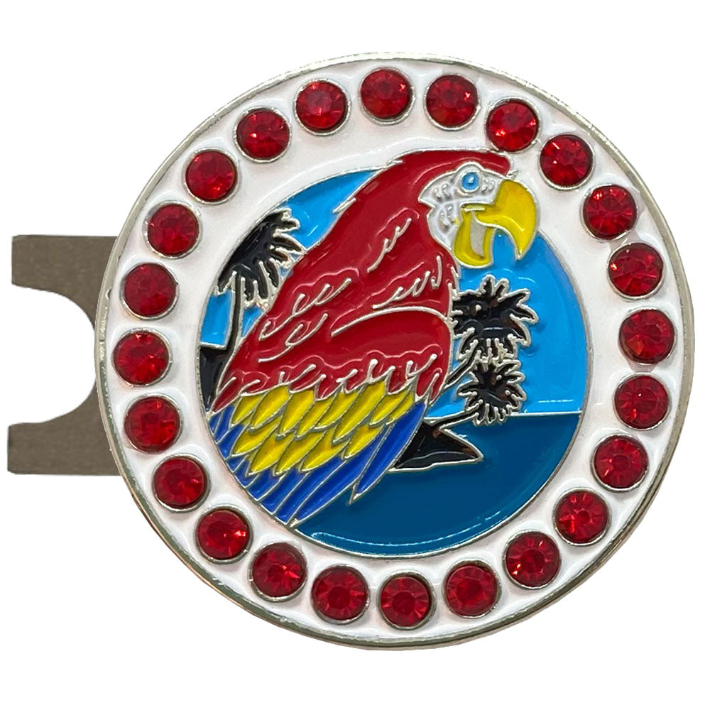 Bling Parrot Golf Ball Marker