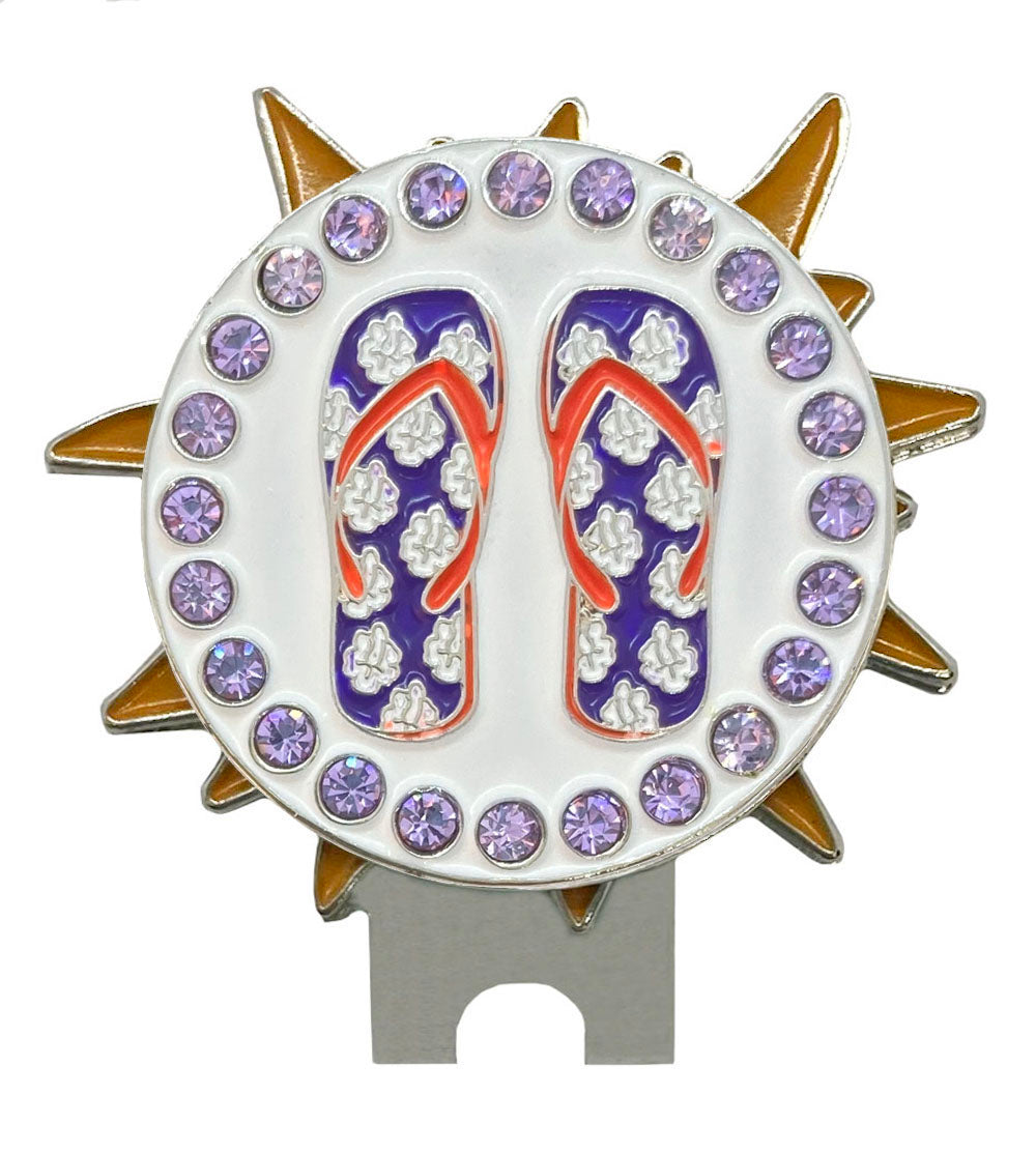 Bling Flip Flops (Purple) Golf Ball Marker