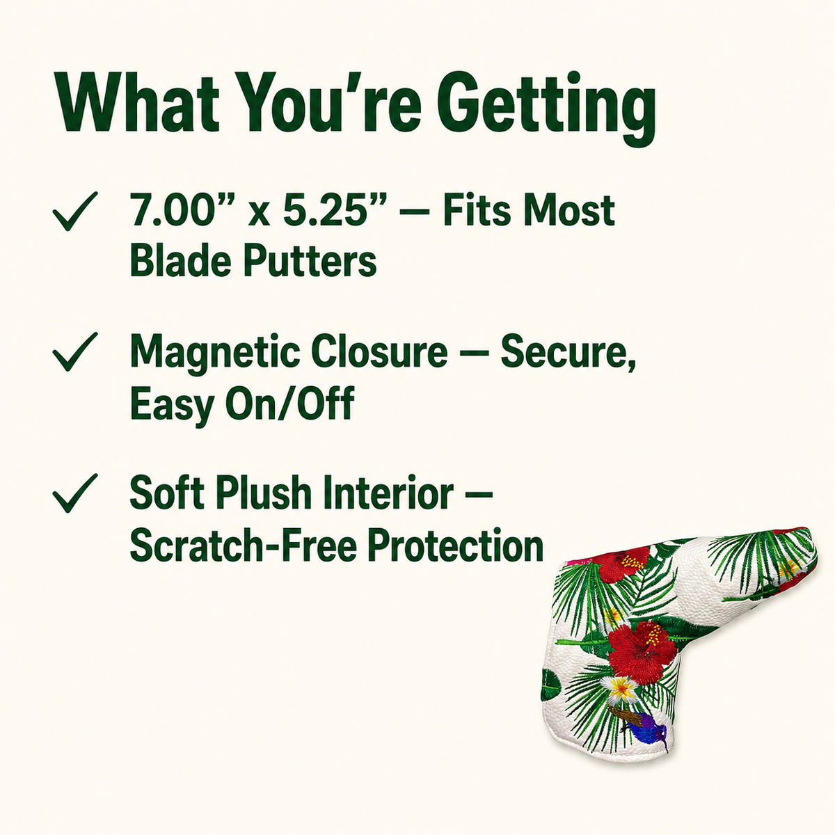 Tropical Blade Putter Cover