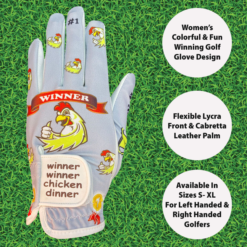 Information About The Giggle Golf Women's Winner Winner Chicken Dinner Golf Glove