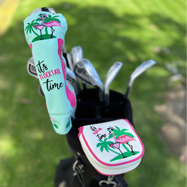 Giggle Golf Flamingos Utility Cover & Mallet Putter Cover