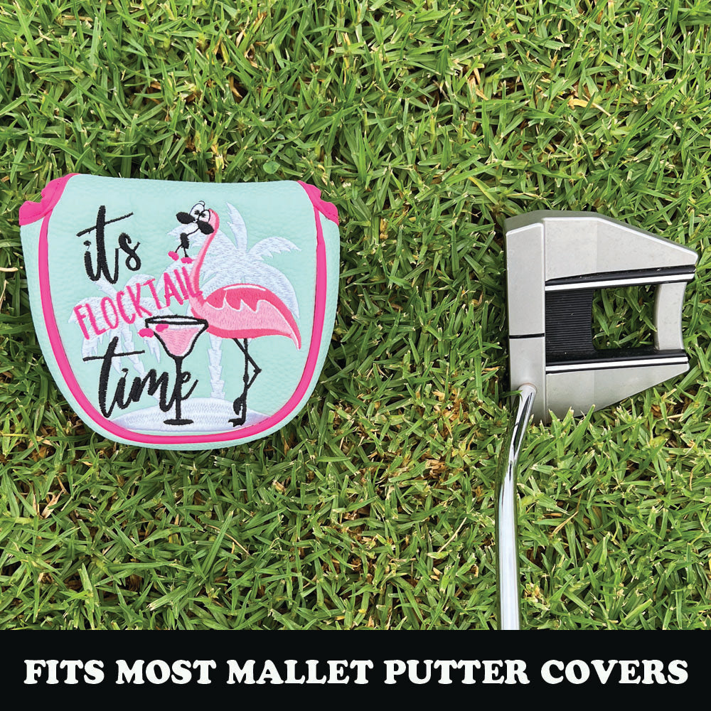 Flamingo Teal Mallet Putter Cover