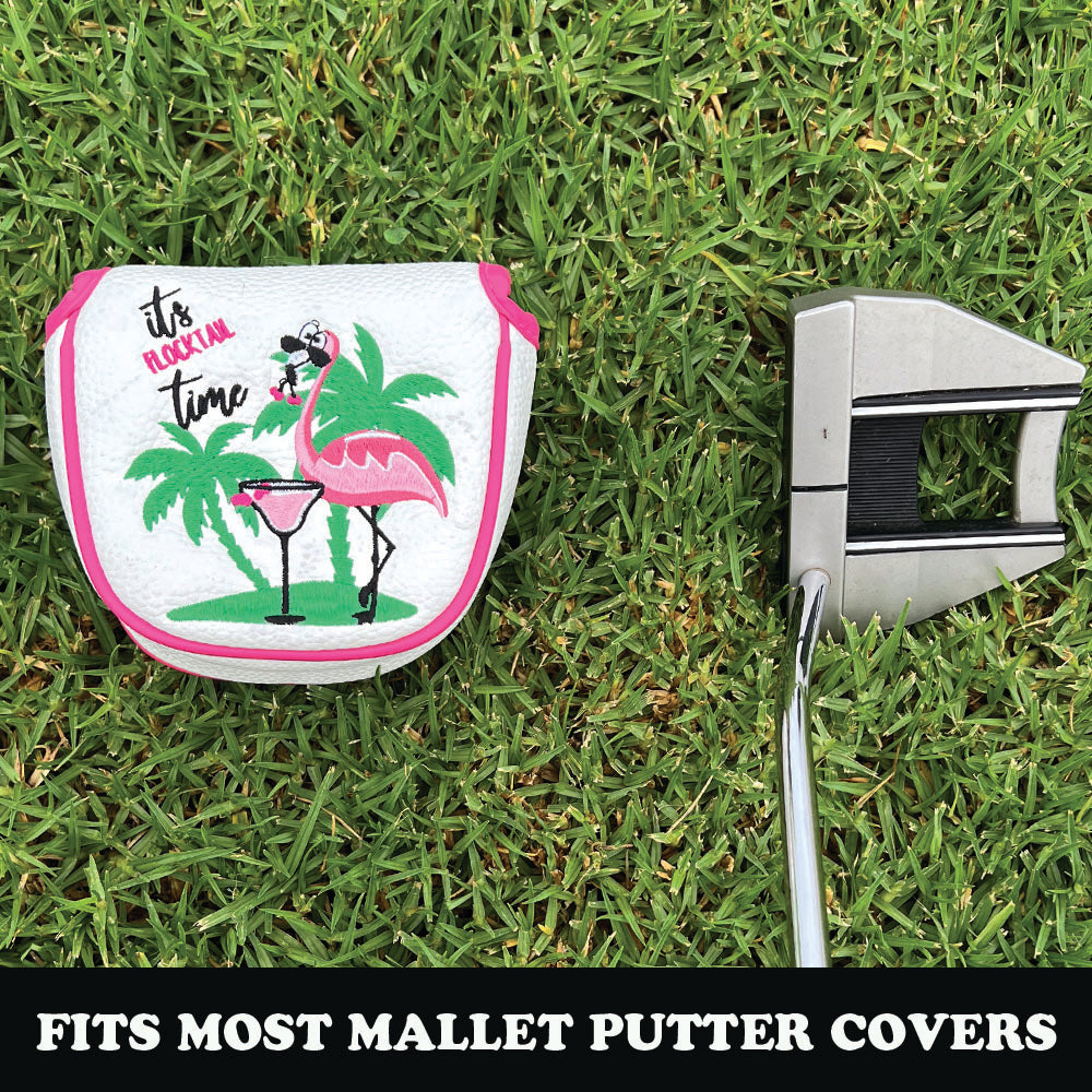Flamingo White Mallet Putter Cover