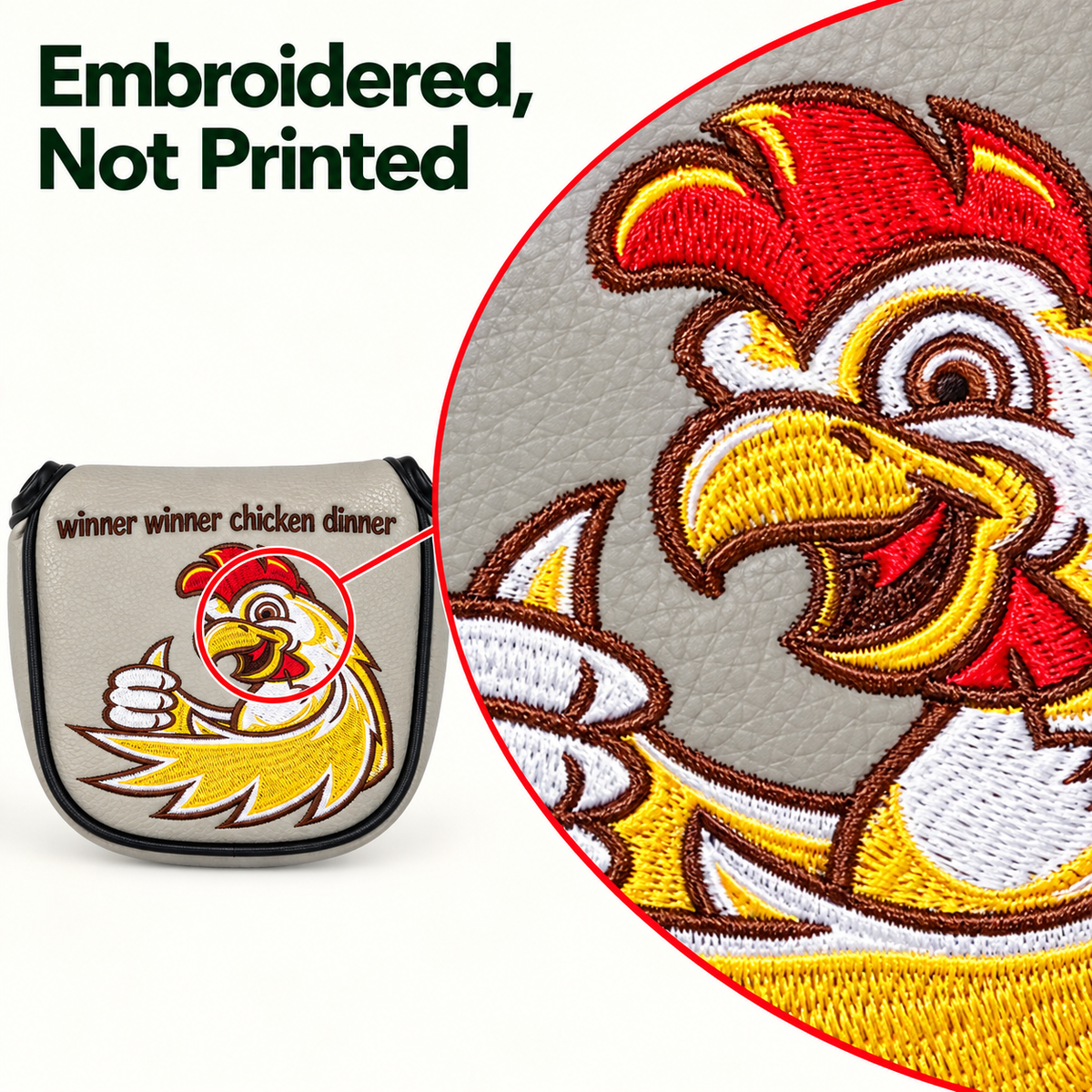 Winner Winner Chicken Dinner Mallet Putter Cover