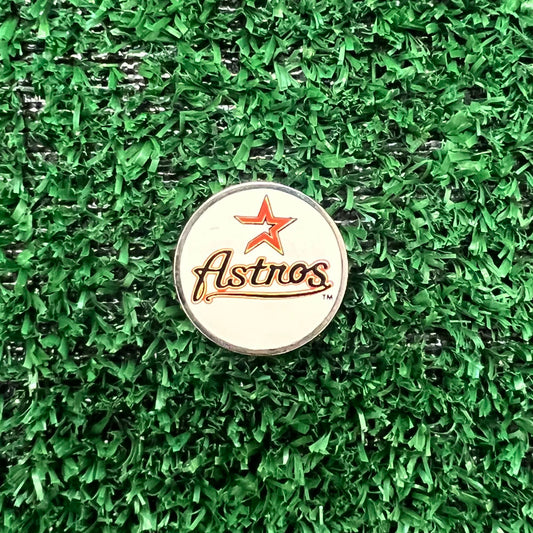 Single‑sided Houston Astros golf ball marker accessory for golfers