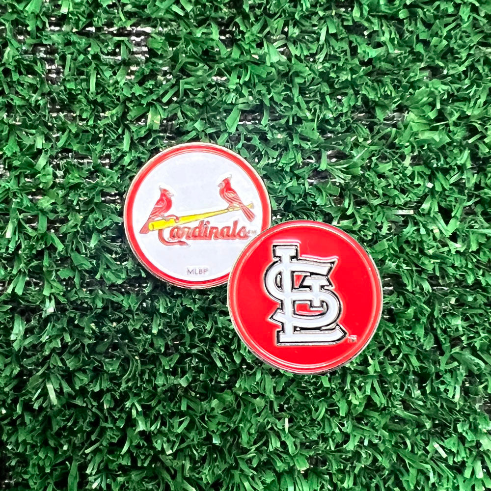 St. Louis Cardinals double‑sided golf ball marker  — clearance accessory