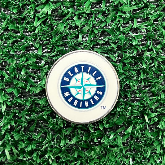 MLB Seattle Mariners single‑sided ball marker. clearance accessory
