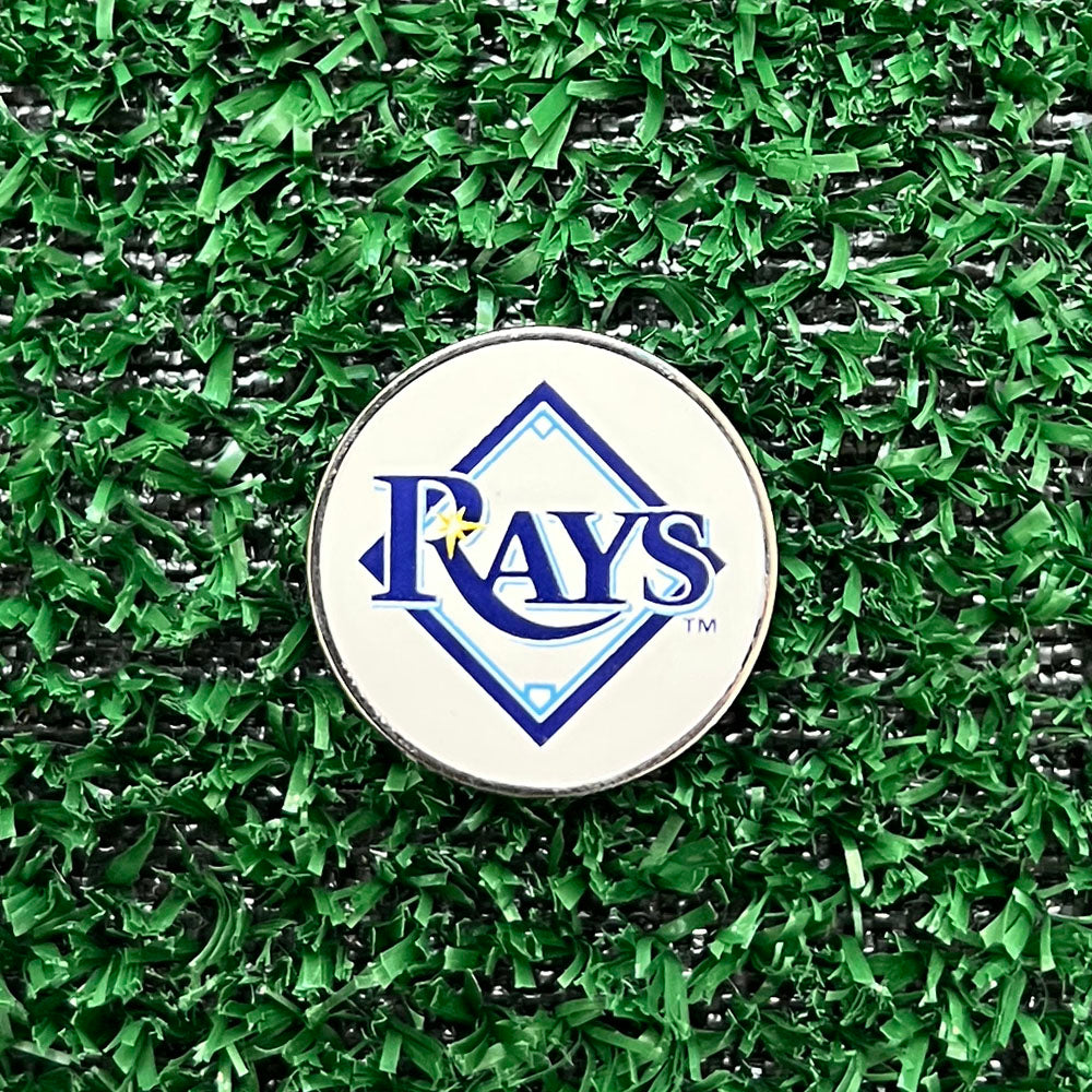 MLB Tampa Bay Rays single‑sided golf ball marker. Clearance accessory