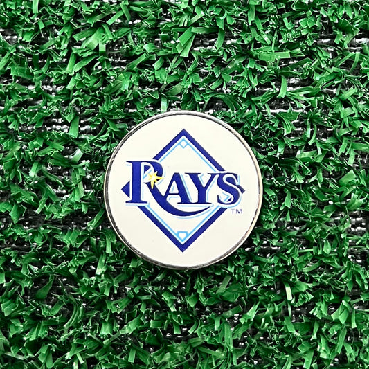 MLB Tampa Bay Rays single‑sided golf ball marker. Clearance accessory