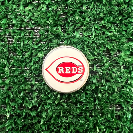 MLB Cincinnati Reds single-sided golf ball marker accessory