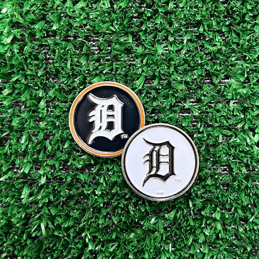 MLB Detroit Tigers golf accessory double-sided ball marker