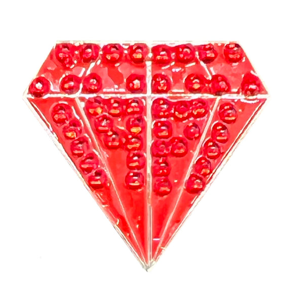 Giggle Golf Bling Red Diamond Ball Marker Only (No Hat Clip)