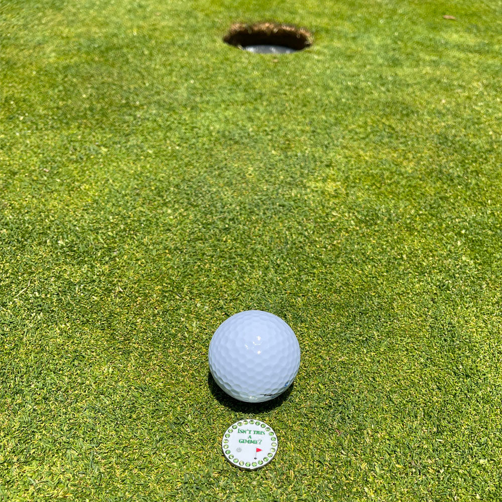 Giggle Golf Bling Isn’t This A Gimme On A Putting Green, Behind A White Golf Ball