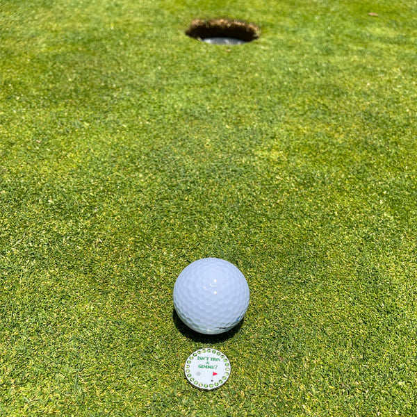 Giggle Golf Bling Isn’t This A Gimme On A Putting Green, Behind A White Golf Ball