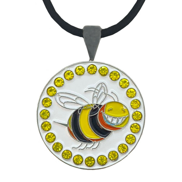 Giggle Golf Bling Bee Golf Ball Marker With Magnetic Necklace