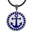 Giggle Golf Bling Blue ANchor Golf Ball Marker With Magnetic Necklace