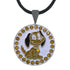 Giggle Golf Bling Brown Dog Golf Ball Marker With A Magnetic Necklace