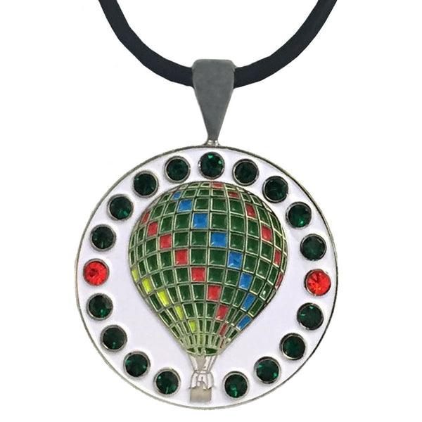 Giggle Golf Bling Hot Air Balloon Golf Ball Marker With Magnetic Necklace